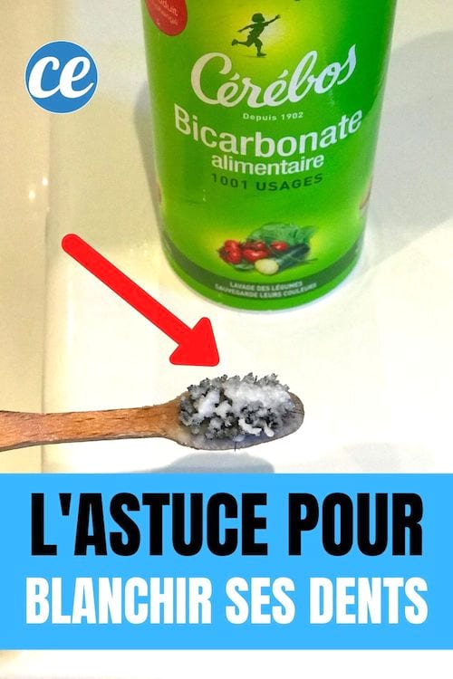 Du bicarbonate sur une brosse à dents pour se blanchir les dents