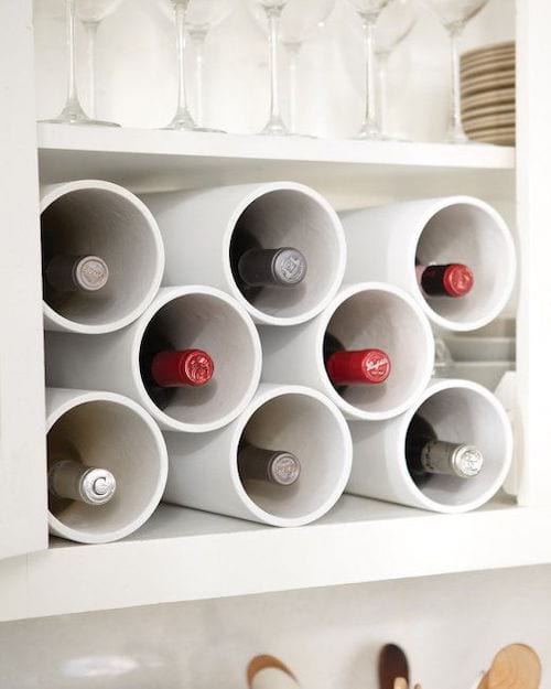 Casier à vin moderne blanc en PVC