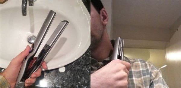 Lisseur à cheveux servant de fer à repasser