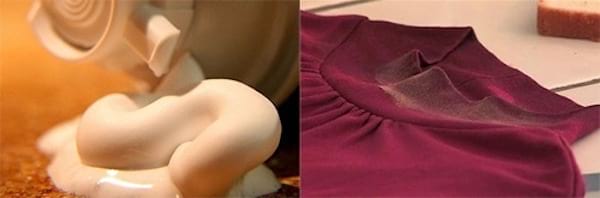 Mousse à raser pour enlever les tâches de maquillage