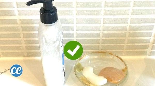 des restes de savon transformer en gel douche