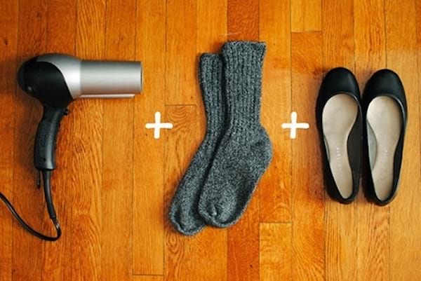 Sèche cheveux qui rends les chaussettes plus confortable 