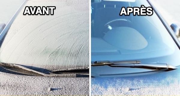 Empêcher givre sur pare brise avec du vinaigre blanc