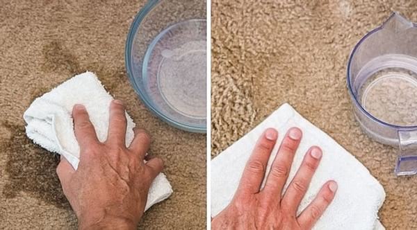 Nettoyer taches séchées avec du vinaigre blanc