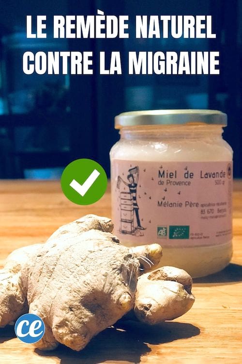 du miel et du gingembre pour faire un remède contre la migraine
