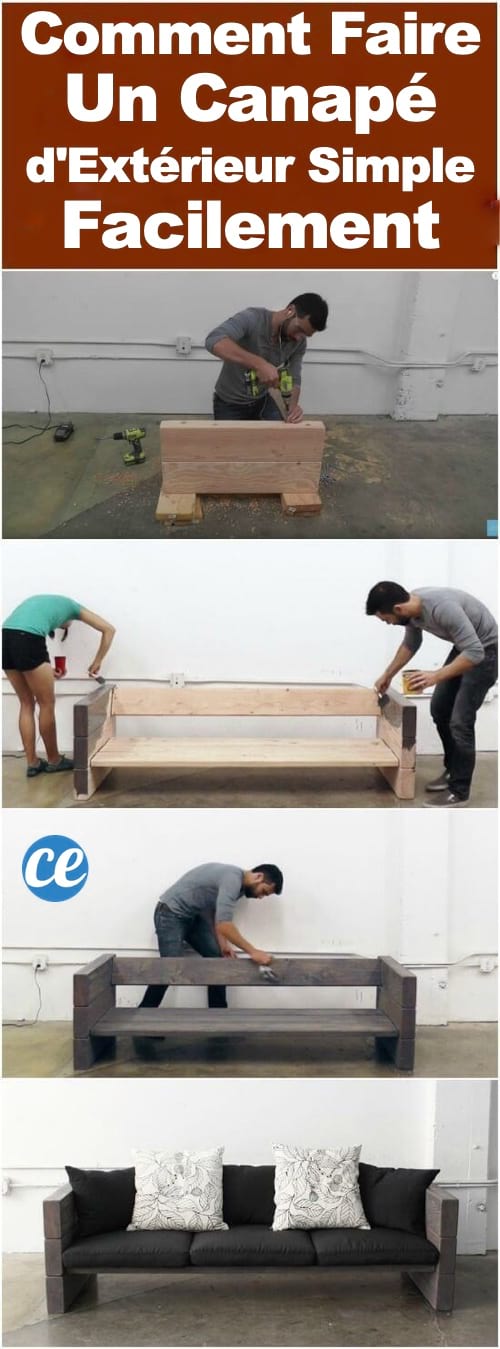 Tuto en photo pour faire un canapé rustique pour le jardin