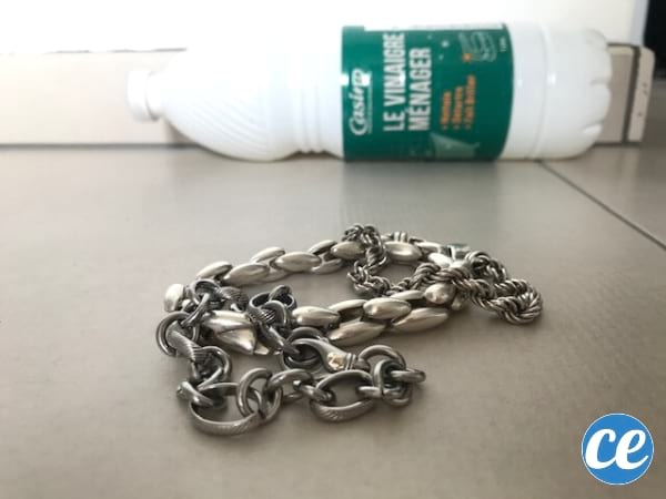 faire briller bijoux argent avec du vinaigre blanc