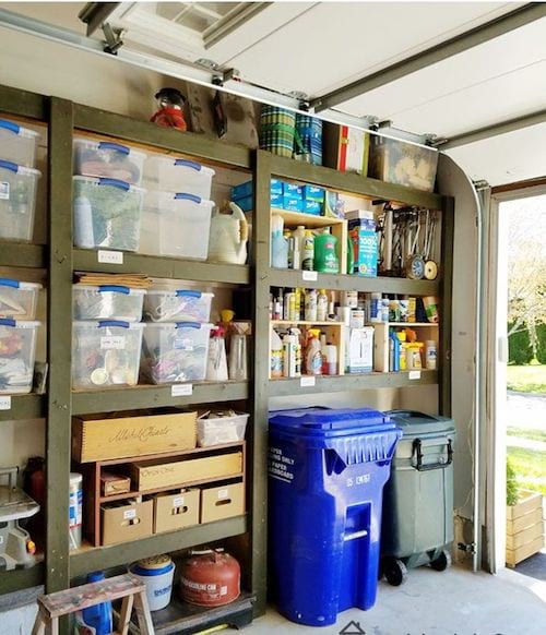 Matériels de maison rangés