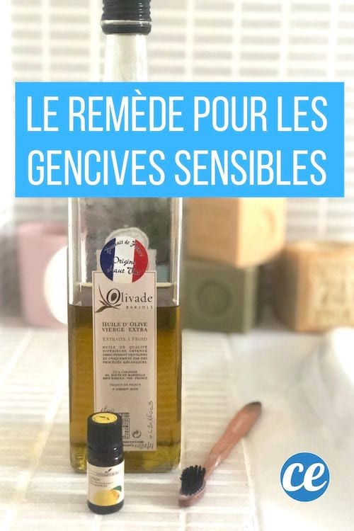 Huile d'olive et huile essentielle de citron pour soigner des gencives sensibles