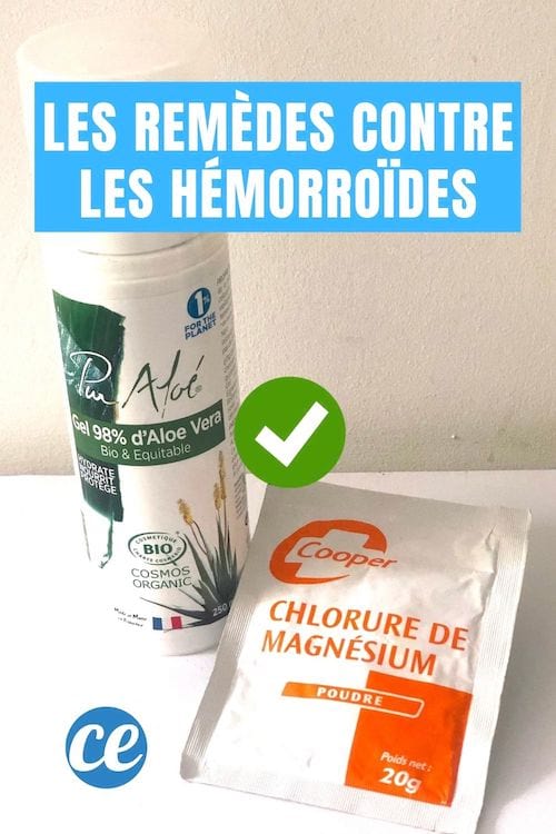 Du gel d'aloe verra et du chlorure de magnesium pour soigner et prévenir les hémorroïdes