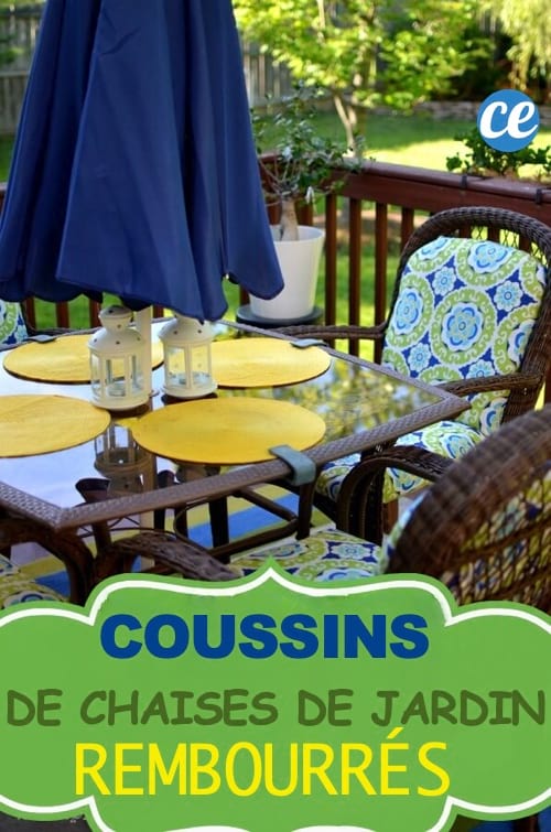 Des coussins de chaises de jardin refaits à neuf