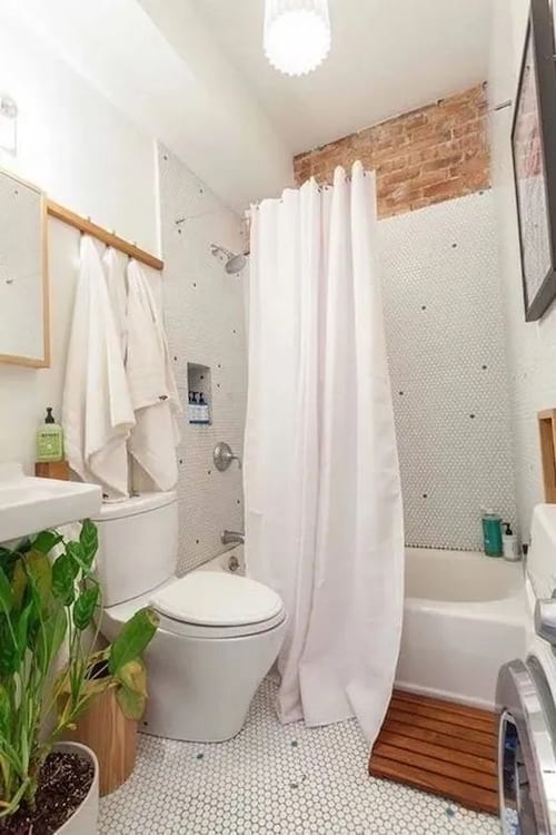 Salle de bain avec un style boho 