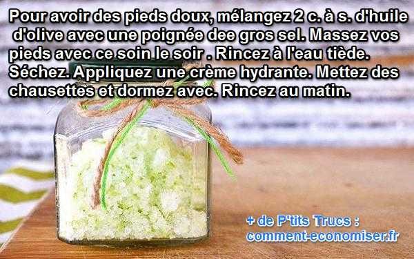 Une recette de soin maison avec de l'huile d'olive et du gros sel