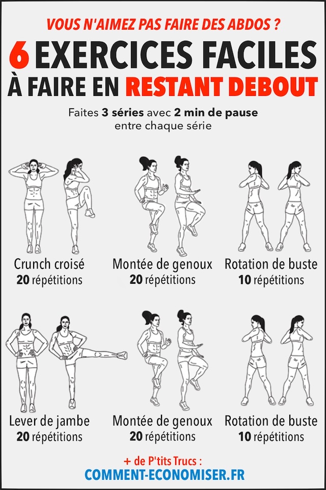 Envie Davoir Des Abdos Voici 6 Exercices Faciles à Faire En Restant Debout 