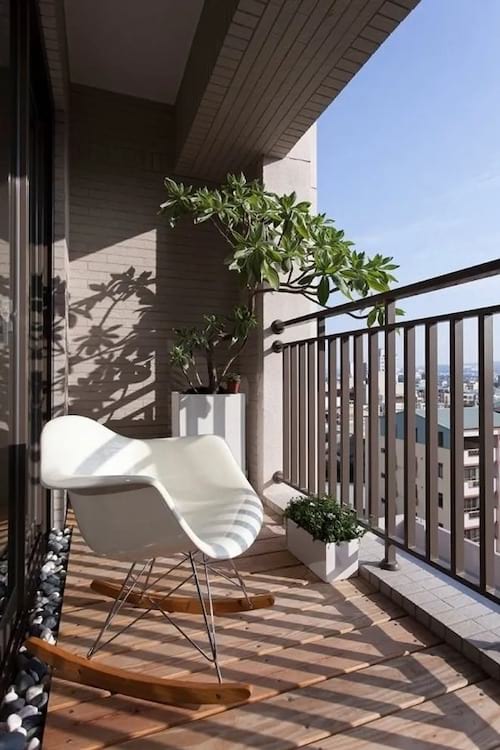 Déco minimaliste de la terrasse