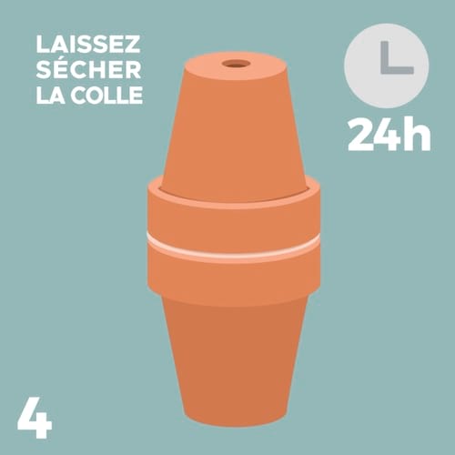 un olla fait maison en train de sécher