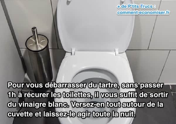 détartrer les toilettes avec du vinaigre blanc