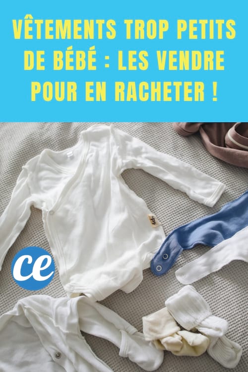 Des vêtements de bébé trop petits qui sont à vendre