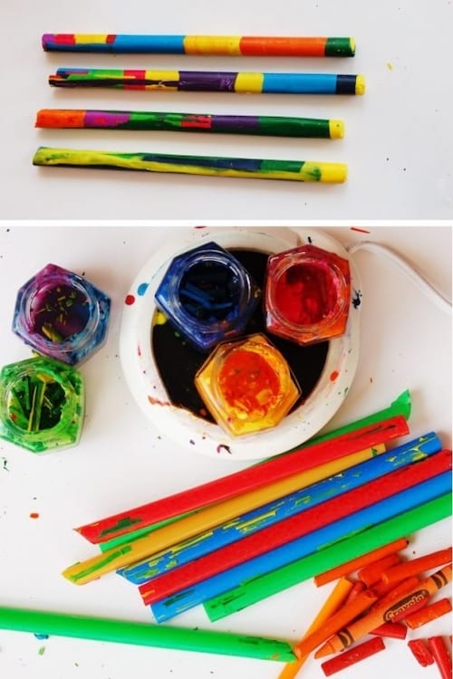 Bâtonnets de crayon de couleurs 