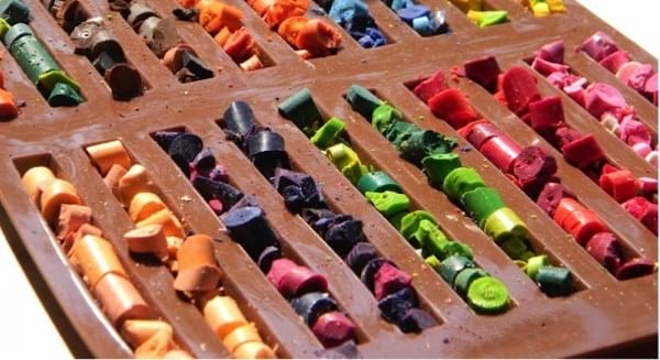 Crayons de couleurs longs recyclés