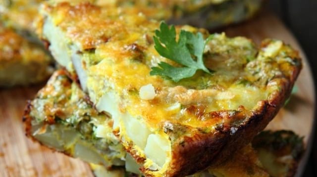 tortilla aux oeufs avec des légumes trop mûrs