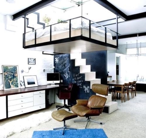 Espace vertical pour doubler la chambre