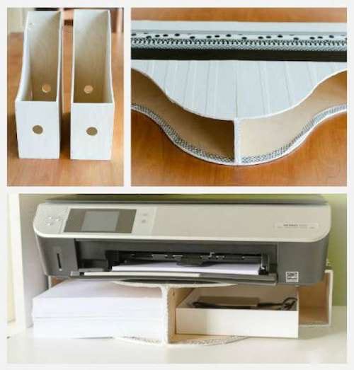 Espace de rangement pour imprimante