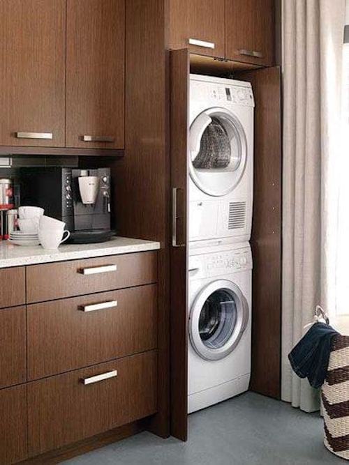 Laundry in a kitchen 