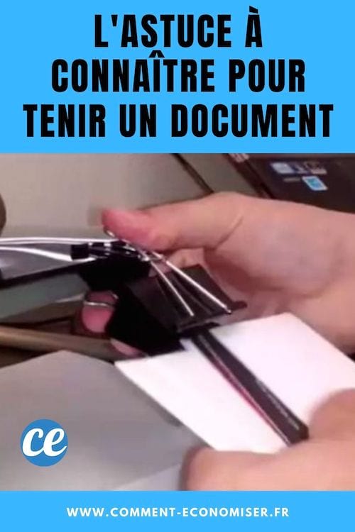 Deux pince-notes assemblés ensemble pour tenir un document