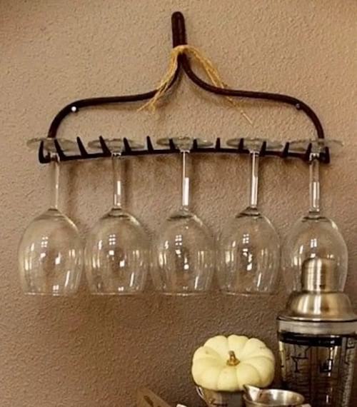 Porte-verre à vin ratissé