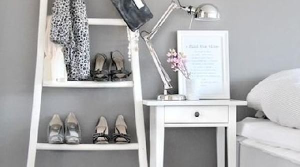 rangement chaussures échelle DIY