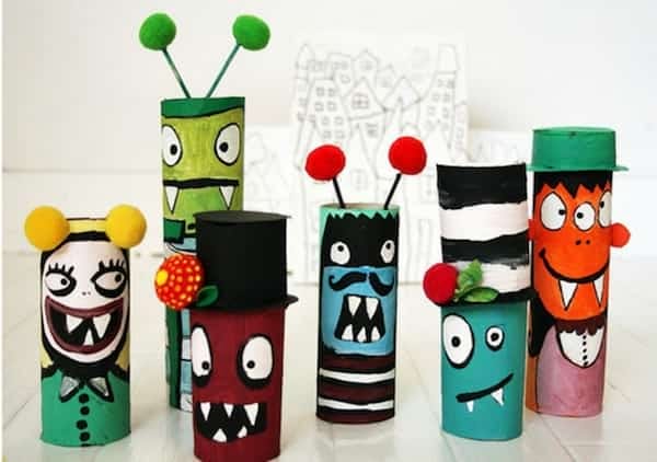 personnage rigolo bricolage enfants carton