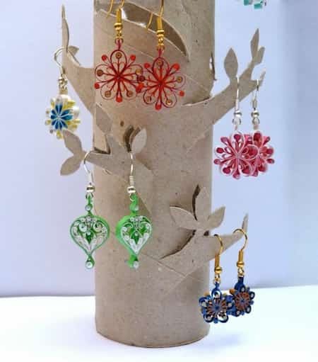 porte-bijoux en carton facile à réaliser