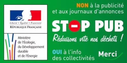 autocollant anti-publicité dans les boîtes aux lettres