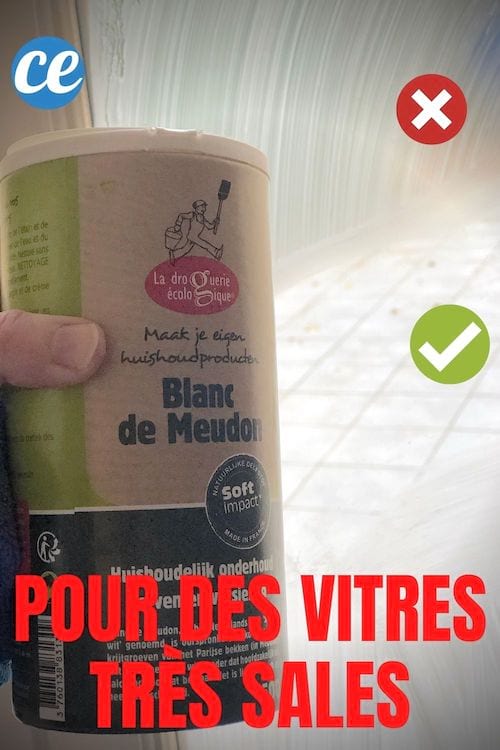 Du blanc de Meudon pour nettoyer des vitres très sales