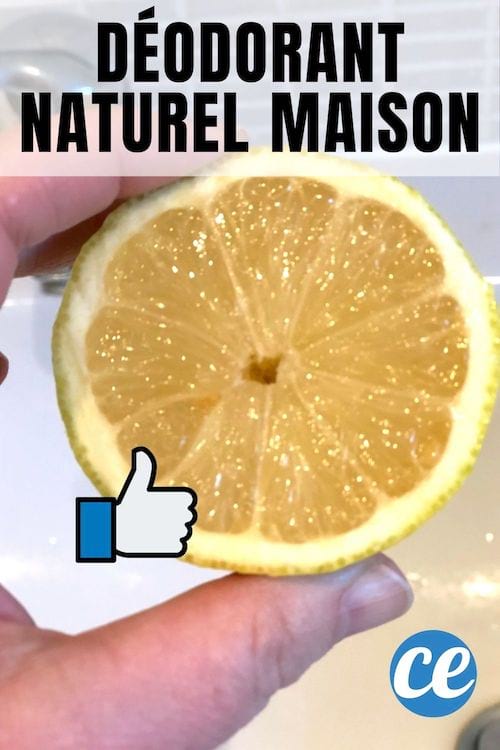 un citron coupé pour faire un déodorant naturel maison