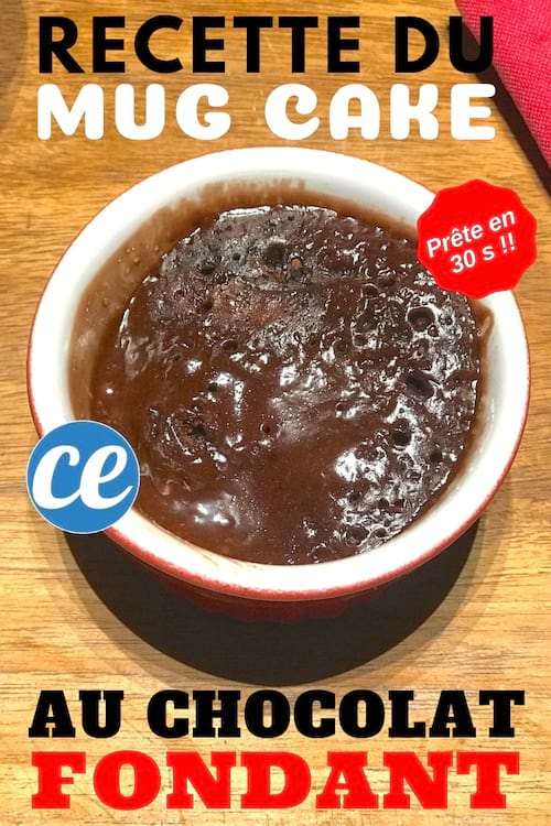 un mug cake au chocolat fondant cuit au micro ondes