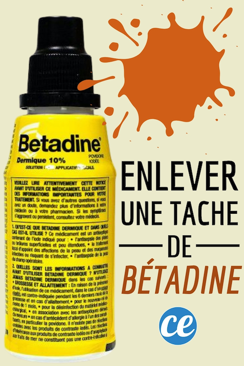 Comment Faire Disparaître Une Tache de Bétadine Sans Laisser de Traces.