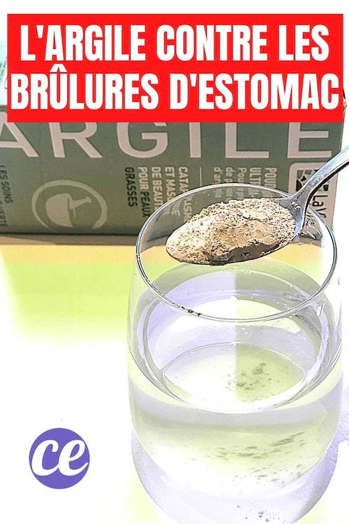 de l'argile mélangée à de l'eau pour lutter contre les brûlures d'estomac
