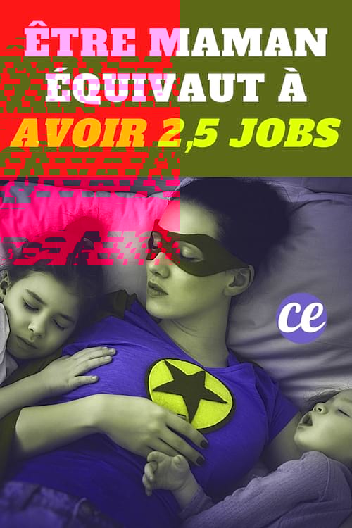 Être Maman Équivaut à Avoir 2,5 Jobs à Temps Plein.