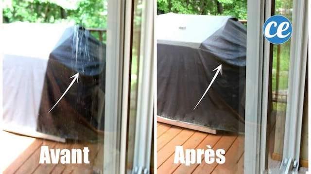 Des vitres sales à gauches et propres à droite