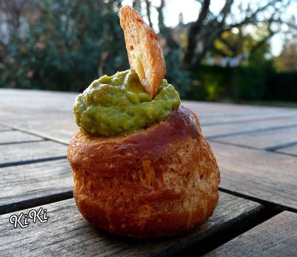 Gougère au guacamole pour apéro de Noël