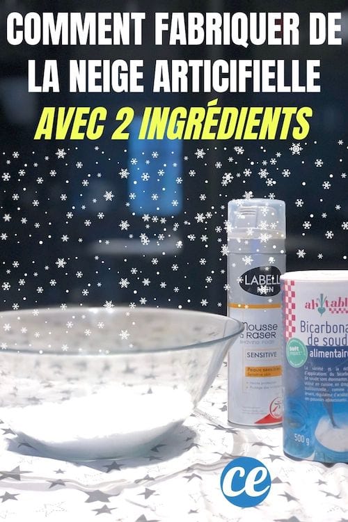 Recette de la neige artificielle avec 2 ingrédients