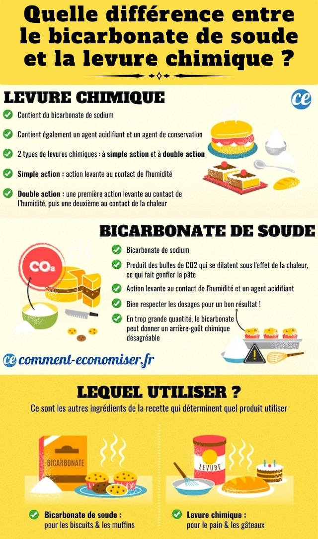 Bicarbonate de Soude et Levure Chimique Quelle Différence