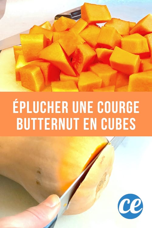 Comment Couper Une Courge Butternut En Cubes Facilement.