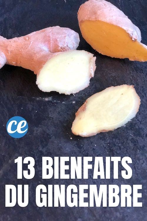 Une racine de gingembre coupée