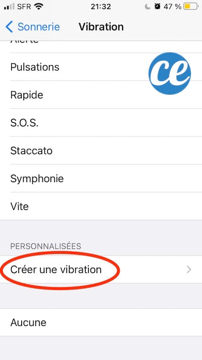 Créer une vibration personnalisée sur l'iPhone 
