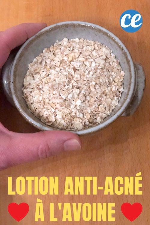 De l'avoine pour faire une lotion pour lutter contre l'acné