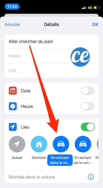 Programmez un rappel selon où vous vous trouvez