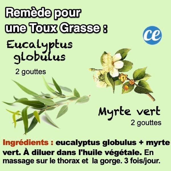 remèdes de grand-mère pour soigner une toux grasse avec des huiles essentielles